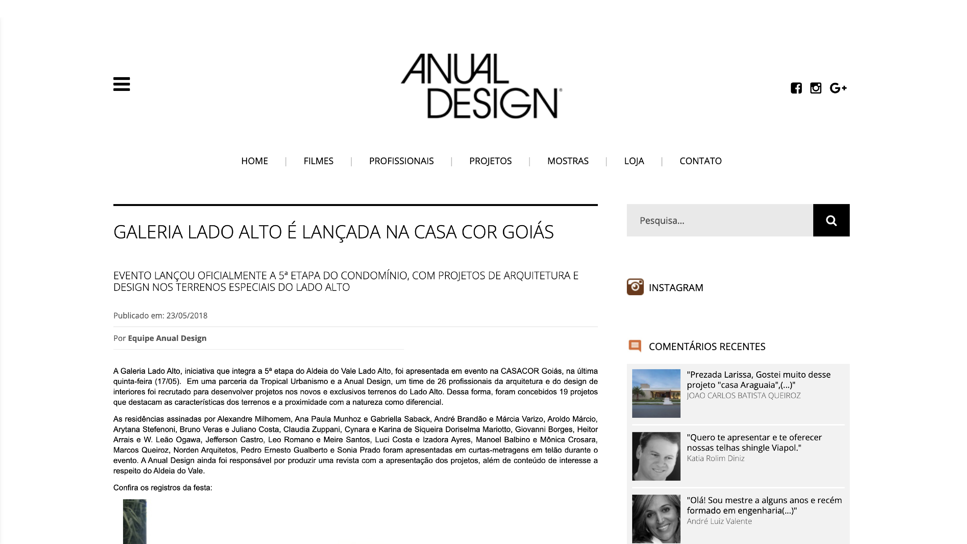 Galeria Lado Alto - Casa Cor 2018